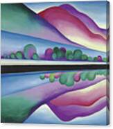 Lake George, Reflection - Modernist Abstract Landscape Painting Canvas Print