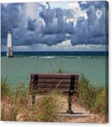 Lake Michigan Storm Img_2578 Canvas Print