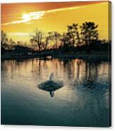 Lake Muhlenberg Little Fountain Sunset Canvas Print