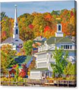 Lake Winnipesaukee Fall Colors In Meredith New Hampshire Canvas Print
