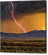 Landscape Usa Artistic Lightning Canvas Print