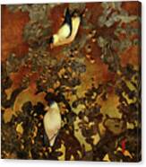 Lantern Chinoiserie Goldfinches And Berries Canvas Print