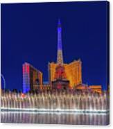 Las Vegas Fountains Show Canvas Print