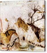 Lascaux Horse And Deer Canvas Print