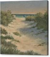 Late Day Beachgoers By Alan Zawacki Canvas Print