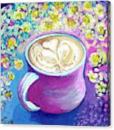 Latte Love Canvas Print