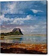 Le Morne Rock From Case Noyale In Mauritius Canvas Print