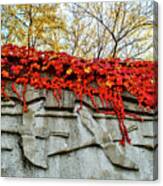 Leaves At The Levee Canvas Print