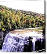 Letchworth State Park Middle Falls Panorama Canvas Print
