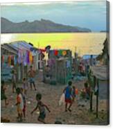 Life In The Fishing Village Canvas Print