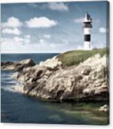 Lighthouse On Pancha Island, Galicia - 1 Canvas Print