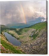 Lincoln Lake Rainbow Pano Canvas Print