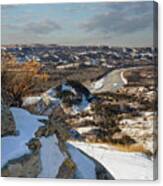 Little Missouri Viewed From Overlook At Theodore Roosevelt National Park - North Unit Canvas Print
