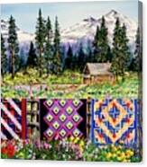 Log Cabin Quilts Canvas Print