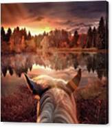 Long Lonesome Ride Canvas Print