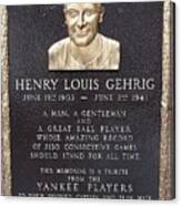 Lou Gehrig Canvas Print