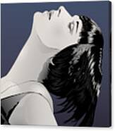 Louise Brooks In Berlin - Sapphire Nocturne Canvas Print