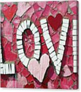 Love And Hearts Canvas Print