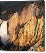 Lower Falls, Grand Canyon Of The Yellowstone At Sunrise Canvas Print