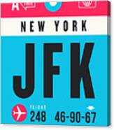 Luggage Tag A - Jfk New York Usa Canvas Print