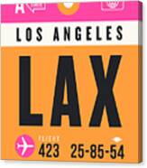 Luggage Tag A - Lax Los Angeles Usa Canvas Print
