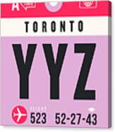Luggage Tag A - Yyz Toronto Canada Canvas Print
