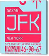 Luggage Tag C - Jfk New York Usa Canvas Print