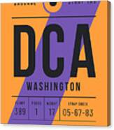 Luggage Tag E - Dca Washington Usa Canvas Print