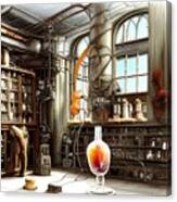 Mad Scientist Lab Library Canvas Print