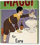 Maggi Fur Eure Suppen - Retro Advertising - Vintage Advertising Poster - German Food Poster Canvas Print