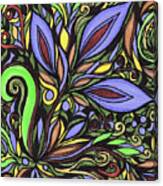 Magical Floral Pattern Tiffany Stained Glass Mosaic Decor I Canvas Print