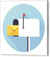 Mailbox Icon Canvas Print