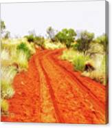 Making Tracks In Dunes Of Uluru Canvas Print