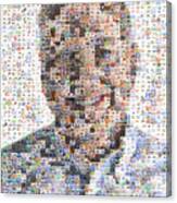 Male Senior Made Out Of Pill Imagery Canvas Print