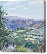 Malibu Creek From Las Virgenes Valley Canvas Print