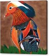 Mandarin Duck-fowl Play Canvas Print