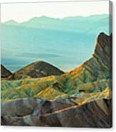 Manly Beacon, Death Valley, Panorama Canvas Print