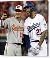 Manny Machado And Matt Kemp Canvas Print