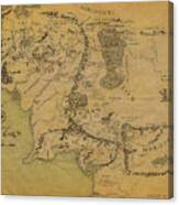 Map Of Middle Earth Canvas Print