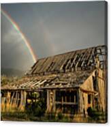 Mapleton Barn Rainbow Canvas Print