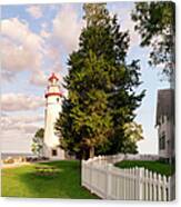 Marblehead Lighthouse Entrance Square Canvas Print