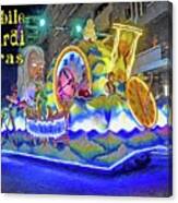 Mardi Gras Mot Float  With Mobile Mardi Logo Canvas Print