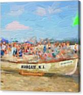 Margate, N. J. Rescue Boat- Photopainting Canvas Print