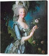 Marie Antoinette With A Rose Canvas Print