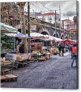 Market Day In Catania Canvas Print