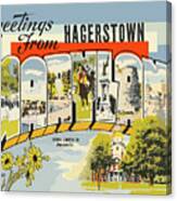 Maryland Letters, Hagerstown Canvas Print