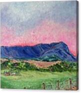 Massanutten Peak Beyond Dawn - Sold Canvas Print