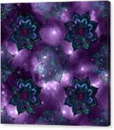 Matava - Purple Watercolor Mandala Galaxy Dharma Pattern Canvas Print