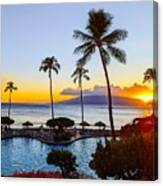 Maui Resort Sunset Canvas Print