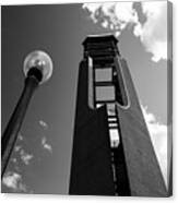 Mcfarland Memorial Bell Tower At The University Of Illinois In Black And White Canvas Print